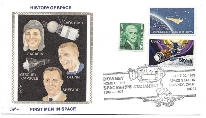History of Space, Shuttles Columbia Pictorial on Western Silk Cachet Cover
