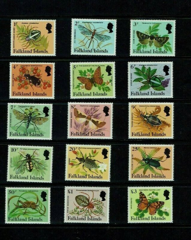 Falkland Islands: 1984 Insects definitive set, MNH set