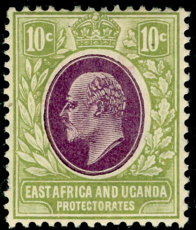 EAST AFRICA and UGANDA SG37, 10c lilac & pale olive, M MINT. Cat £13.