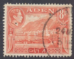 Aden Scott 23 - SG23, 1939 George VI 8a used