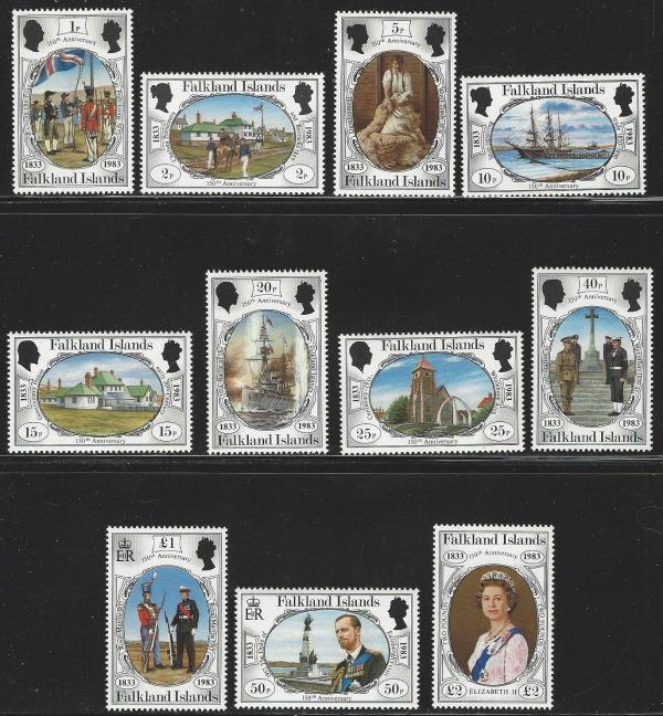 Falkland Islands #360-370 MNH Full Set of 11 Scott cv $9.25