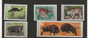 Russia 1969 Nature Reseve, animals  set of 5 sg.3729-33   MNH