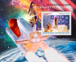 Central Africa - 2023 Space Shuttle Columbia - Stamp Souvenir Sheet - CA230139b