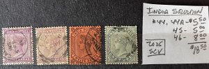 India #44,44a,45,46- SCV=$18.50
