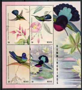 Nevis 2018 MNH Hummingbirds Carib Hummingbird 4v M/S Birds Stamps