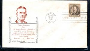 888 - 15b 10c Famous American Remington, Holland FDC