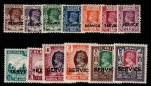 BURMA SGO28/40 1946 CIVIL ADMINISTRATION OFFICIAL SET MTD MINT