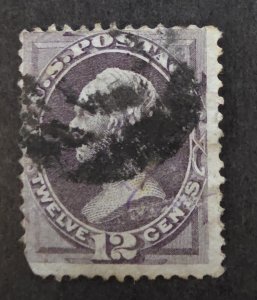 US Scott 151- 12c 1870 NATIONAL BANK NOTE ISSUE-USED--CAT. $200.00  T20067