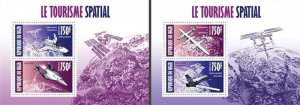 Niger - 2013 - Space Tourism - 2 Sheets of 2 Stamps Each 14A-230