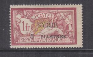 SYRIA, 1924 SYRIE 5pi. on 1f. Lake & Yellow, lhm.