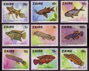 1978 Zaire 548-556 Sea fauna 13,00 €