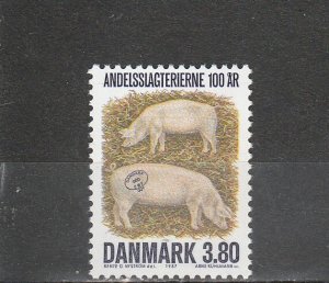Denmark  Scott#  841  MNH  (1987 Danish Cooperative Bacon Factories)