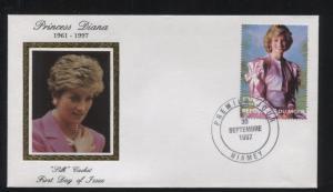 STAMP STATION PERTH Niger #944-5 CTO FDC Princess Diana Silk Cachet