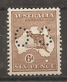 Australia 49 PERFIN Small OS MLH