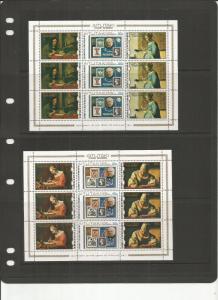 AITUTAKI SCOTT 176-81 MNH BLOCKS OF 3