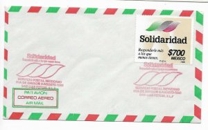 MEXICO 1990 SOLIDARITY SOLIDARIDAD FIRST DAY COVER