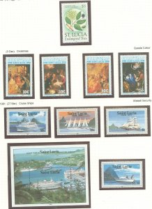 St. Lucia #971-980 Mint (NH) Single (Complete Set)