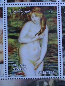 ​SOMALIA-1999-RARE WORLD FAMOUS NUDE ARTS PAINTINGS- MNH SHEET VERY FINE