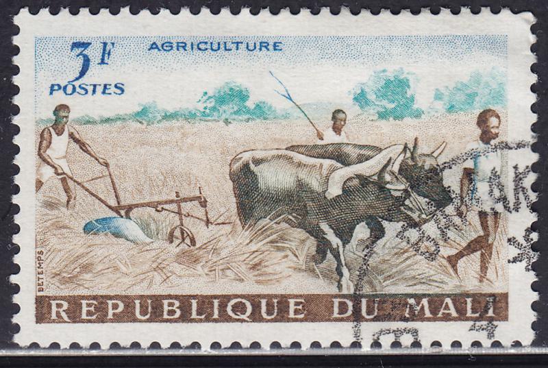 Mali 19 CTO 1961 Plowing The Fields