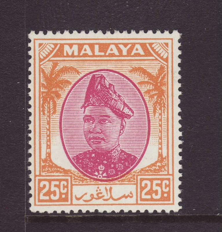 1949 Selangor 25c Defin Mint