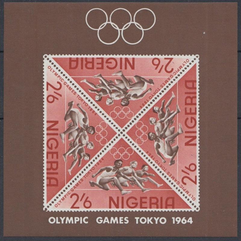 XG-C921 OLYMPIC GAMES - Nigeria, 1964 Japan Tokyo '64, Imperf. MNH Sheet