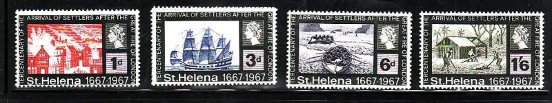 St. Helena-Sc#197-200- id7-unused NH set-Settlers arriving from London-1967-