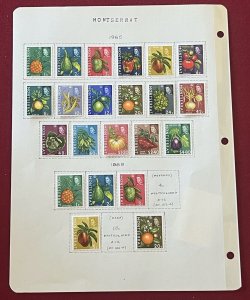 Montserrat Scott 159-175 Fruits plus others Mint Mounted on Album Page