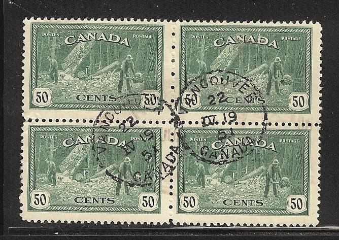 Canada Used Block OF 4  sc.# 272