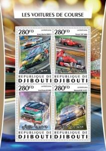 Djibouti Sport Racing Cars Transport MNH stamp set