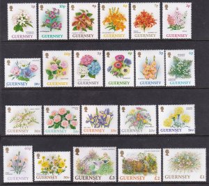 Guernsey 476-497 Flowers MNH VF