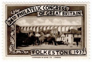 (I.B) Cinderella : 24th Philatelic Congress (Folkestone 1937) Viaduct