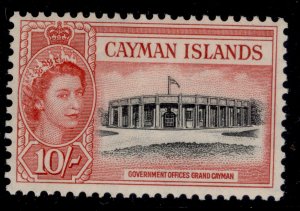 CAYMAN ISLANDS QEII SG161, 10s black & rose-red, NH MINT. Cat £26.