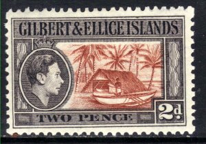 Gilbert & Ellice Islands 1939 - 55 KGV1 2d SG 46 MM ( H893 )