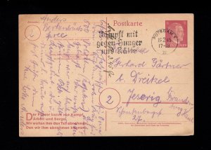 Germany Hitler Slogan The Fuhrer Only Knows 1945 Late Usage Potsdam Postal H8