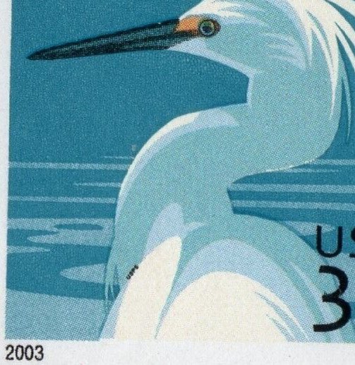 Scott #3830D Snowy Egret Microprinting Booklet Single Stamp - MNH