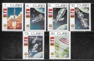 Cuba 2244-2249, C315 1979 Cosmonauts Day set MNH