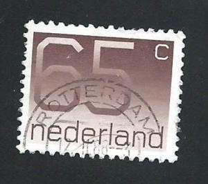 Netherlands - SC# 545 - (65c) - Numeral, dk red brown - used