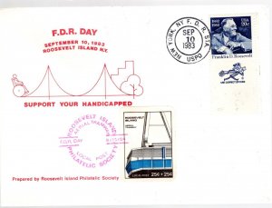 US  SPECIAL EVENT FDR DAY FOR THE DISABLED FDC 1950 w/zip single