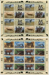 21 UN Endangered Species UNITED NATIONS Sheets Collection New York Geneva Vienna