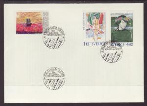 Sweden 1254-1256 Paintings U/A FDC