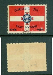 Denmark. Poster Stamp 1919.20.  Overprint 1921.IOGT Order Templars.See Condition