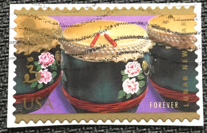 US #4846 Used Single on Paper Chinese New Year Year of the Horse SCV $.25