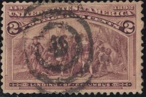 SC#231 2¢ Landing of Columbus (1893) Used