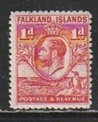 1929 Falkland Islands - Sc 55 - MH VF -  1 single - King George V