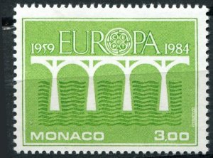 Monaco Sc#1425 MNH, 3f yel grn, Europa (C.E.P.T.) 1984 - Bridge, 25th Anniver...