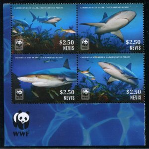 Nevis 2014 Sc 1803 WWF Shark CV $8.25