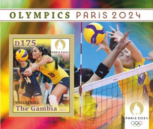 Stamps.Olympics games in Paris 2024 Gambia 2023 year 6 sheets perforated