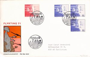 Sweden #886-888 FDC with left cachet/vignette Terns birds engr. Czeslaw Slania