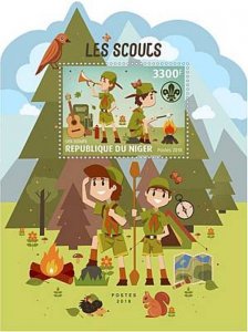 Niger - 2018 Boy Scouts & Girl Scouts - Souvenir Sheet - NIG18619b