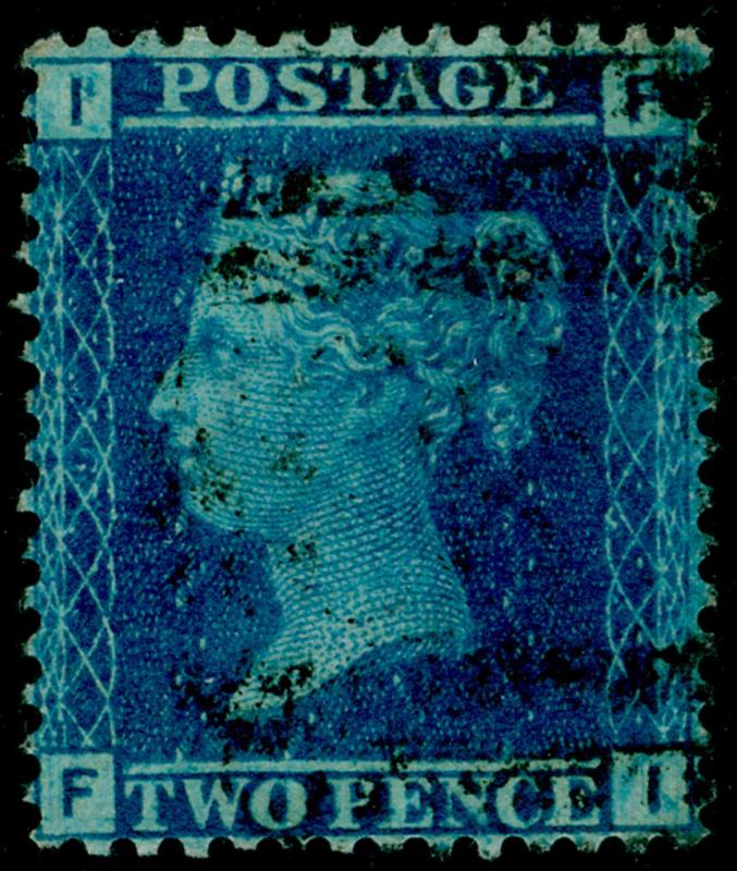 SG45, 2d blue PLATE 9, FINE USED. Cat £14. FI